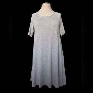 Roxy Smitten Kitten Grey And White Swing Dress With Pockets
